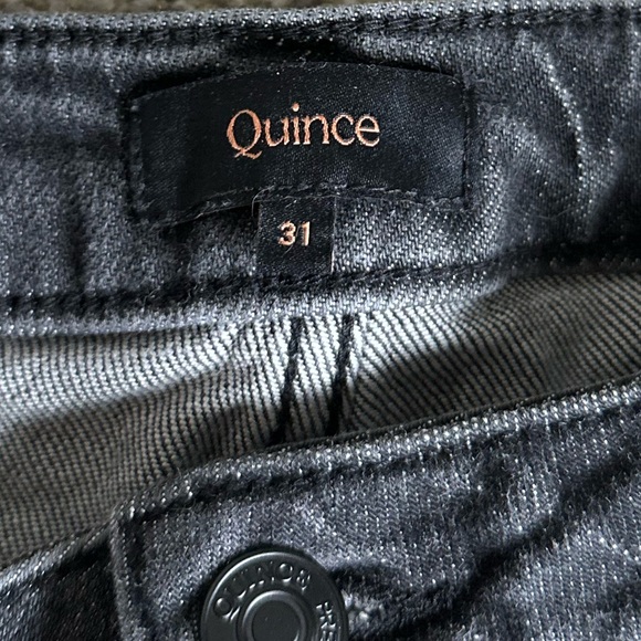 Quince Bella Stretch Relaxed Jeans Charcoal Black Size 31 Denim - Picture 7 of 12